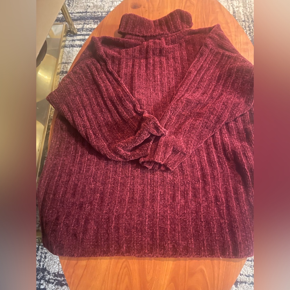 Forenza Rich Maroon Cowl Neck Sweater